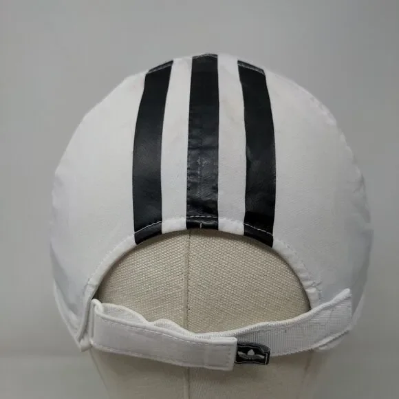 Adidas Men's Strapback Hat White Graphic Trefoil Logo Polyester Blend - Picture 5 of 8